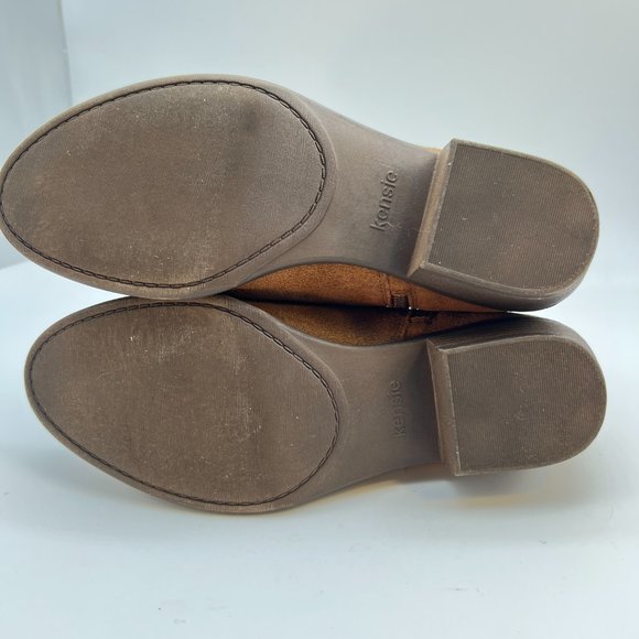 Kensie Suede Booties Sz 10 Leather/Textile Upper Side Zipper Like New - Picture 9 of 9